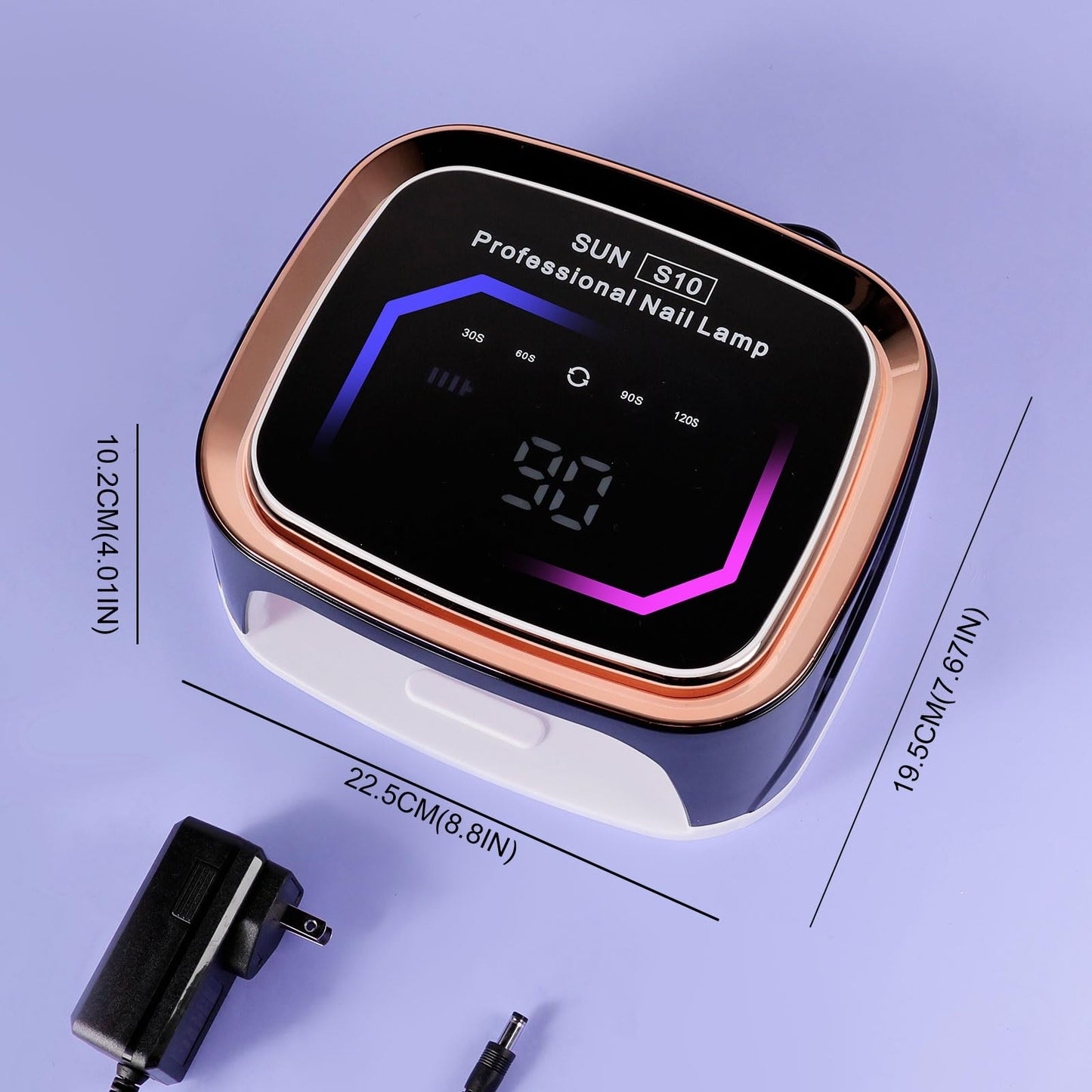 LIMEGIRL Cordless Black Nail Lamp for Gel X, Professional LED UV Nail Curing Lamp for Gel Nail Polish, Fast Nail Dryer with 4 Timers & Sensor, Rechargeable UV Lights for Salon & Home