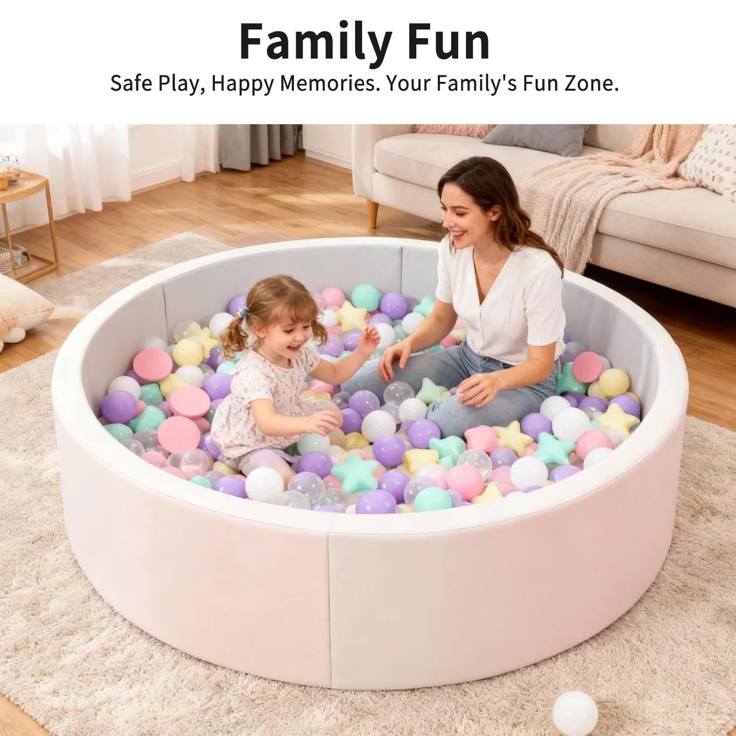 Heopeis Star Balls for Ball Pit，50 200 500 Plastic Balls with Stars Phthalate Free BPA Free for Playhouse, Baby Pool, Play Ball Fun Centers, for Babies, Kids, Toddlers 1-3 Indoor Outdoor