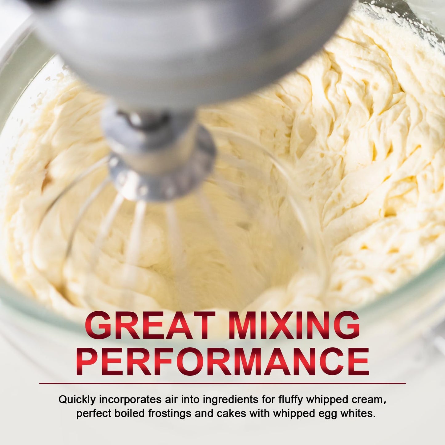 6-Wire Whip Attachment Fits KitchenAid Tilt-Head Stand Mixer Replace K45WW, Stainless Steel, Egg Heavy Cream Beater, Cakes Mayonnaise Whisk