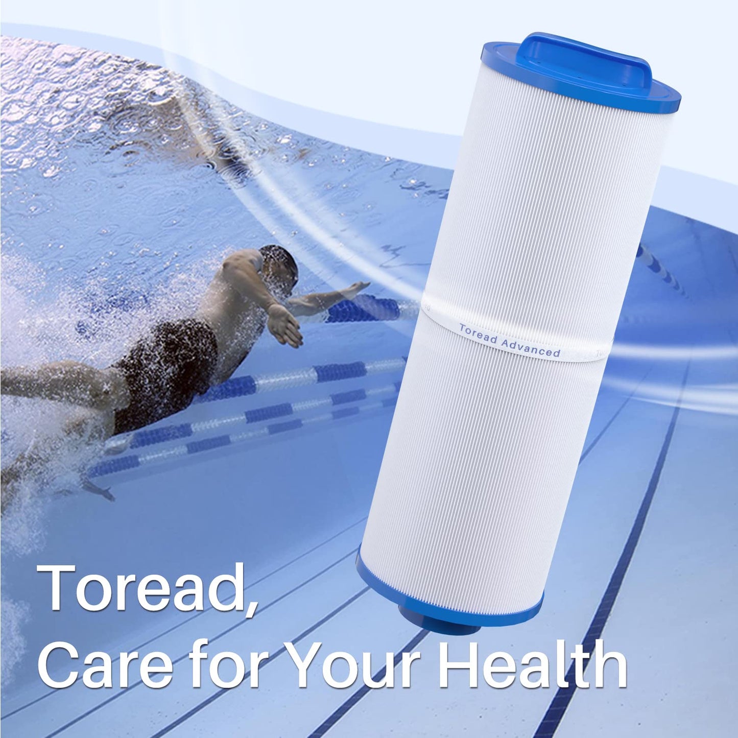 TOREAD 4CH-949 Spa Filter Replaces PWW50L, FIL50-5D13H15FCT-3, Filbur FC-0172, SD-01143, 817-4050, Rising Dragon 50, Waterway Teleweir 50 sqft Filter Cartridge 2PACK