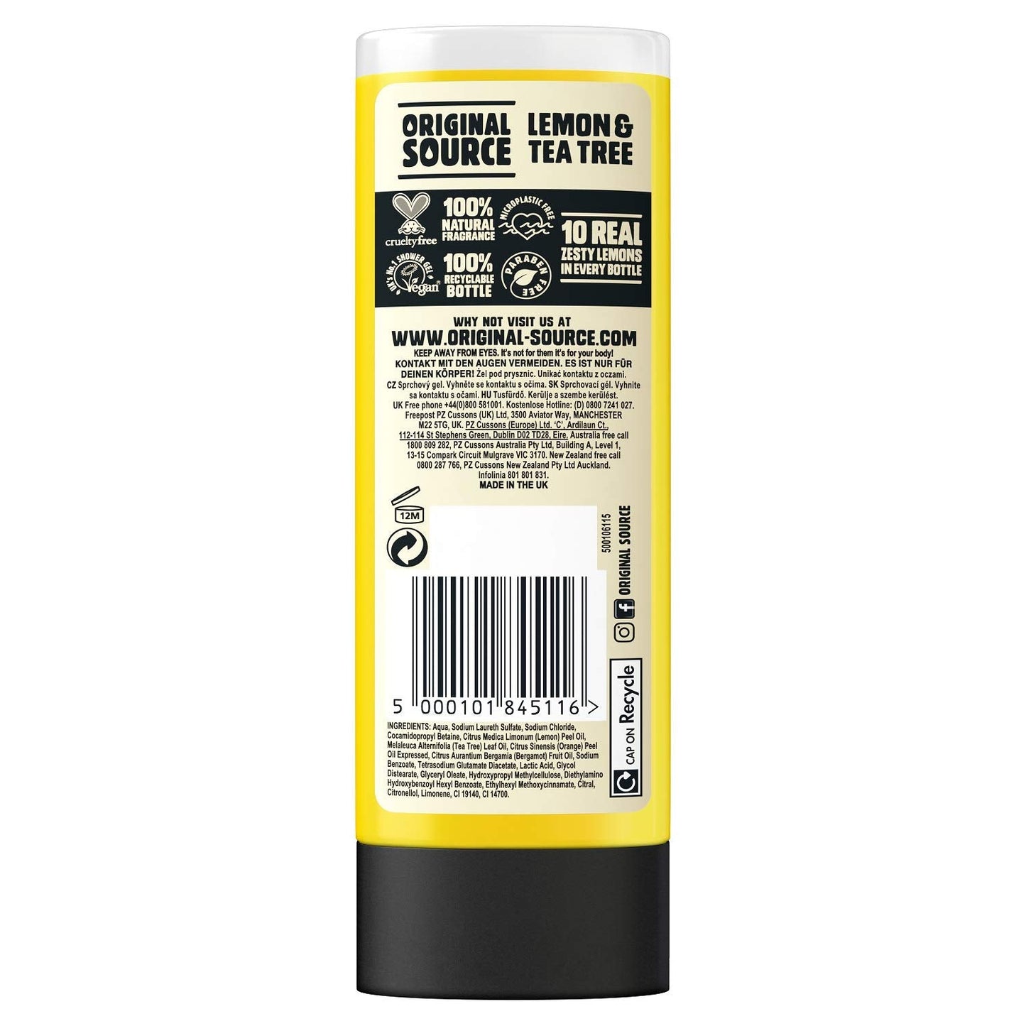 Original Source Shower Gel Lemon and Tea Tree 250ml Pack of 6