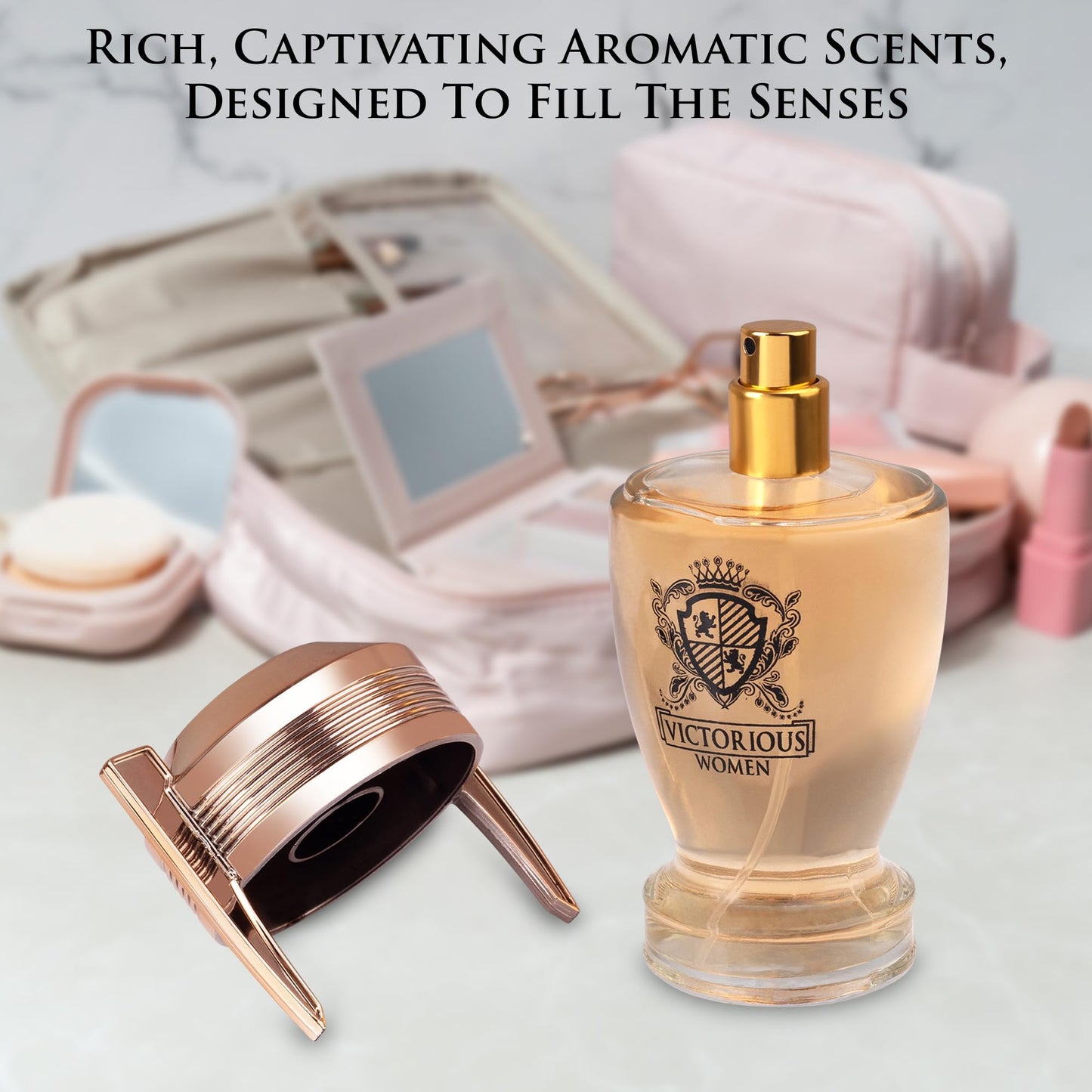Victorious Eau De Parfum for Women Filled with Sweet Floral, Tropical Fruit, Powdery Gourmand Tone & Creamy, Fluffy Note - Base of Vanilla, Sensual Musk & Earthy Sandalwood Elegant 100ml Bottle