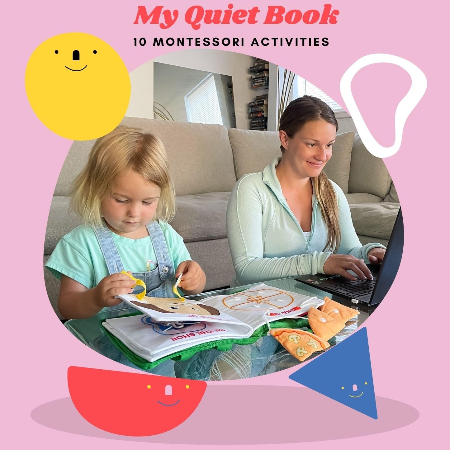 BAVY My Quiet Book - Toddler Plane Activities, Car Airplane Montessori Busy Board Book for Toddlers 1-3 - All Parts Attached - Gifts for 1 2 3 4 Year Old Girl, Birthday Gifts Toys Age 2-4