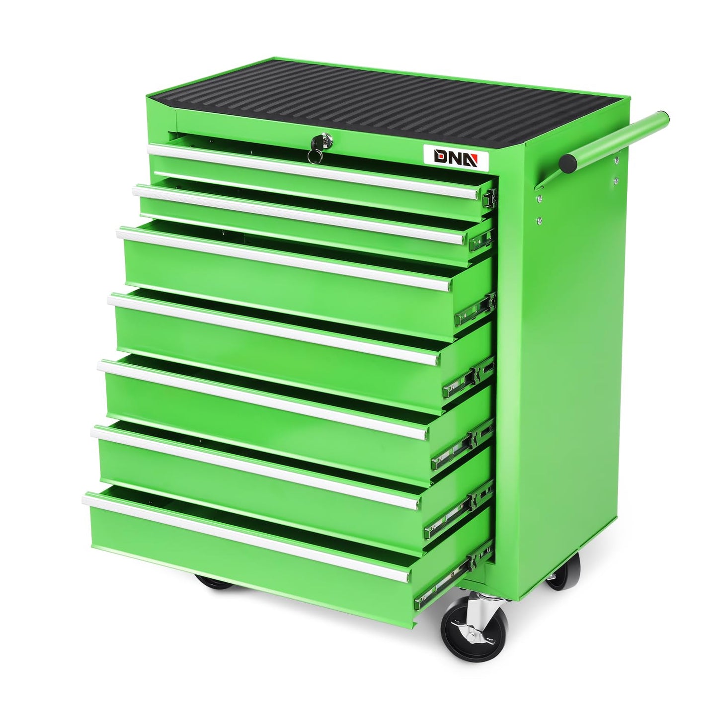 DNA MOTORING 7-Drawer Rolling Tools Chest, Rolling Tool Storage Cabinet, Heavy Duty Mechanic Tool Cart, Trolley Organizer for Garage, Warehouse, Workshop, Green, TOOLS-00399