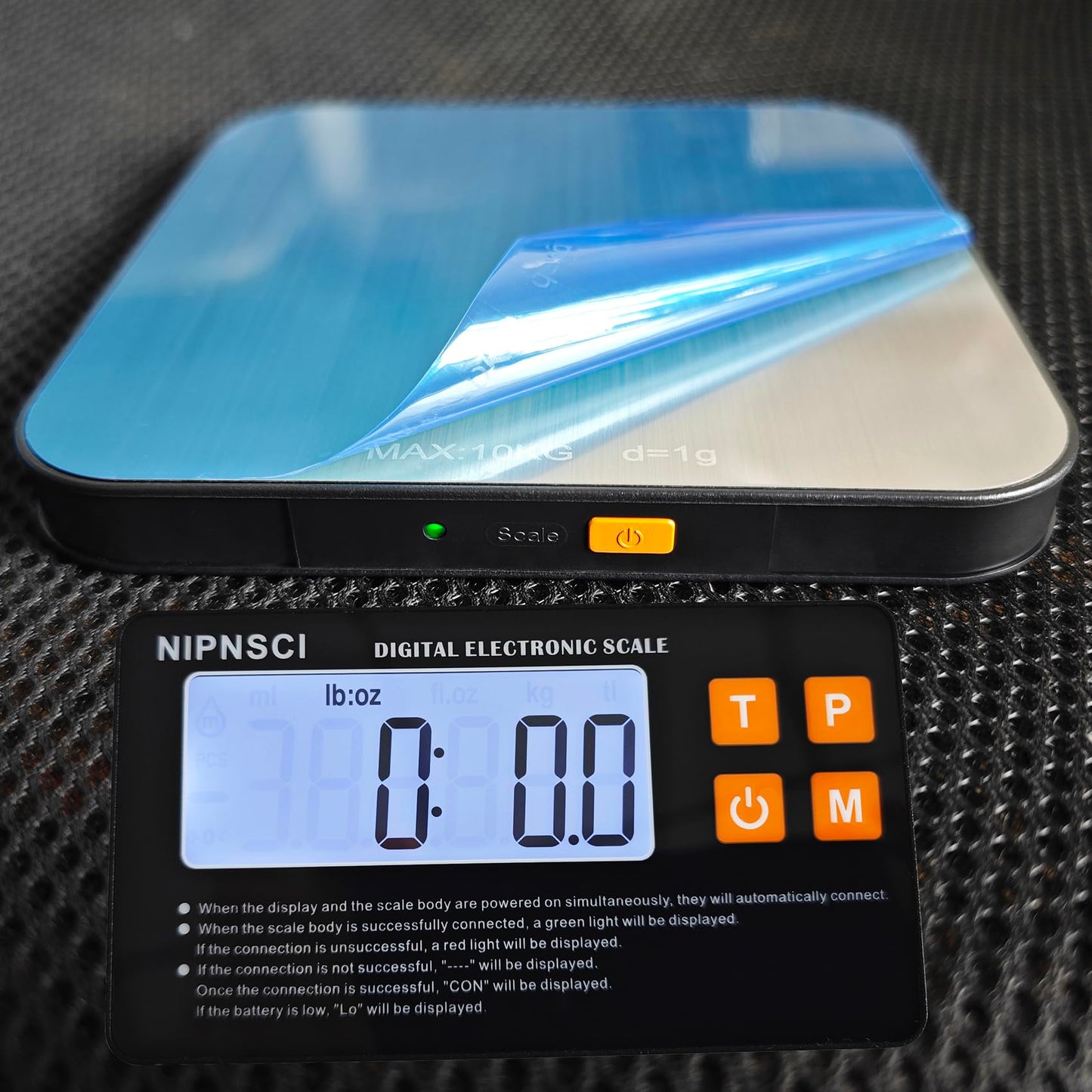 NIPNSCI MagiCling Split Smart Food Kitchen Scale – 1g Precision, 22lb/7 Units, Detachable Magnetic Display & Ultra-Slim 14mm Design for Weight Loss, Baking, Cooking, Dieting, Meal Prep