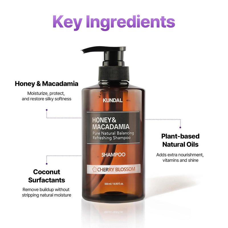 KUNDAL Korean Shampoo and Conditioner Set – Salon-quality, Long Lasting Scent, Moisturizing, Sulfate-Free Formula with Argan & Macadamia Oil, 16.9 fl oz (2 Pack) (K. White Musk (Edition))