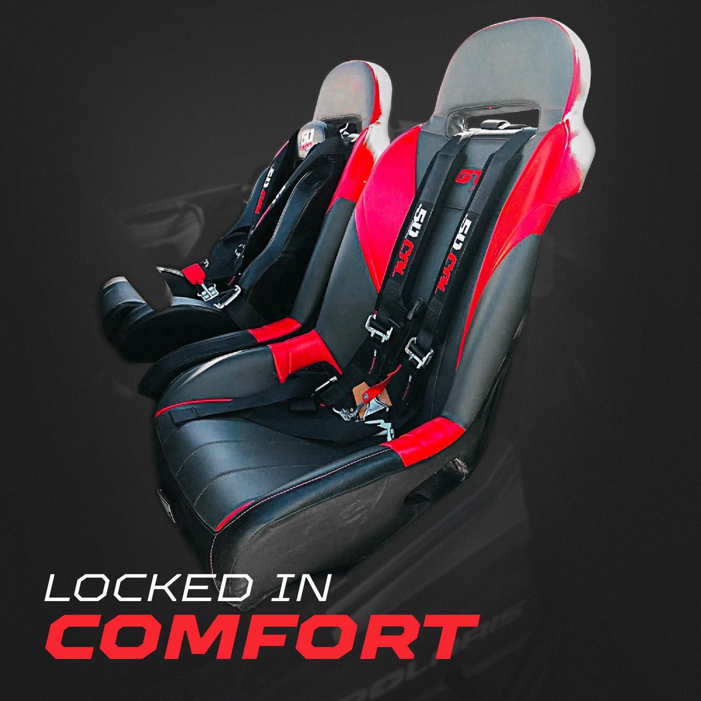 1pc Bandana Red 4 Point Harness for Bucket Seat, Quick Release, 7 Style Harnesses Racing Harness 4 point Race Car UTV RZR SXS [6078]