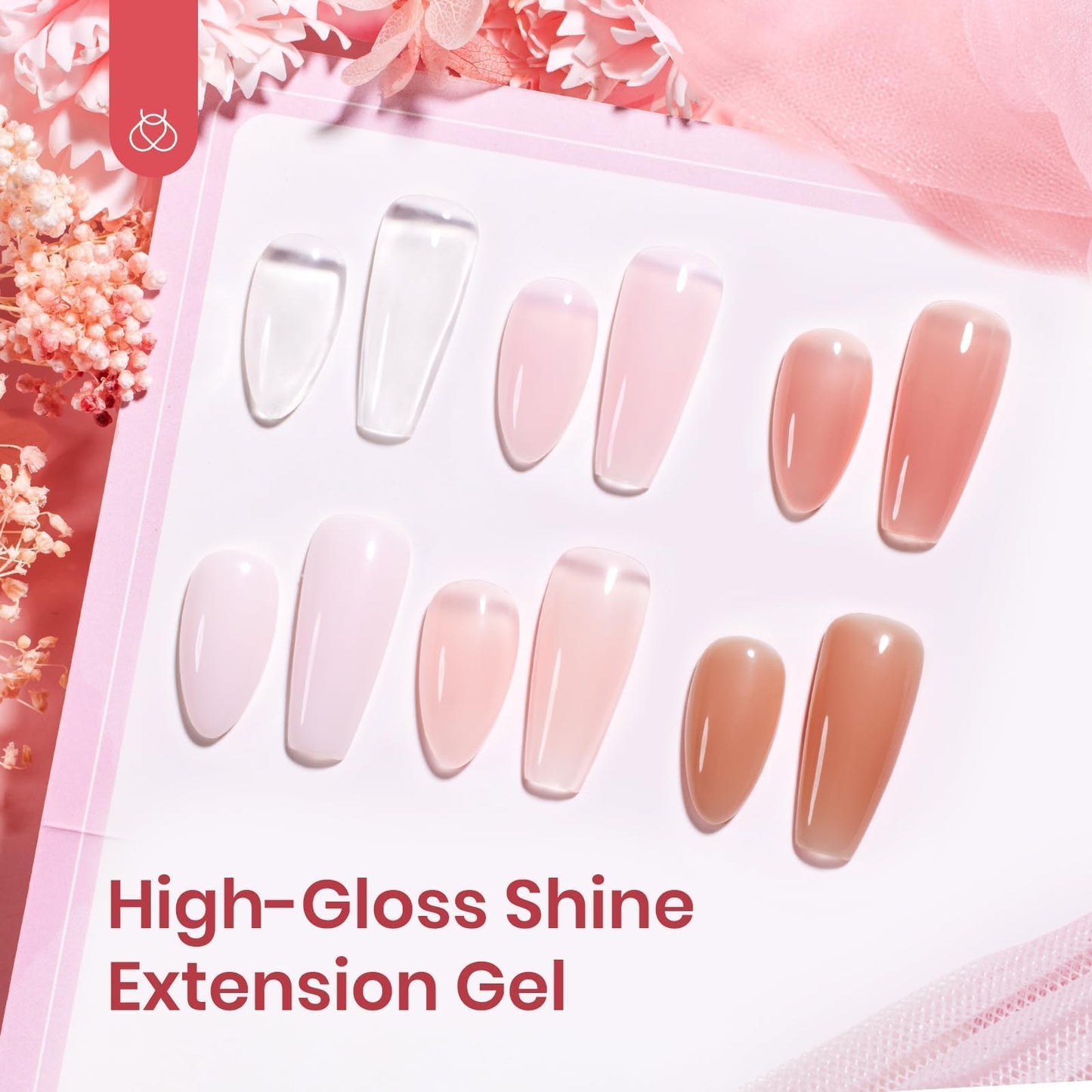Beetles 30 Colors Poly Extension Gel Nail Kit With U V Lamp Nude Pink Glitter Poly Nail Gel Starter Kit All In One With Nail Art Accessories Manicure DIY Home Salon Gift for Women Girls