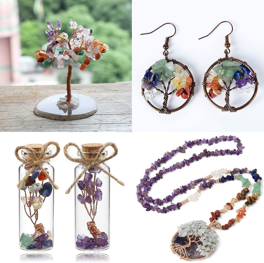 HAAMIIQII 5-8mm Natural White Clear Crystal Rock Quartz Chips Beads Irregular Chip Stones Loose Gemstone Beads for Jewelry Making Strand 30 Inch