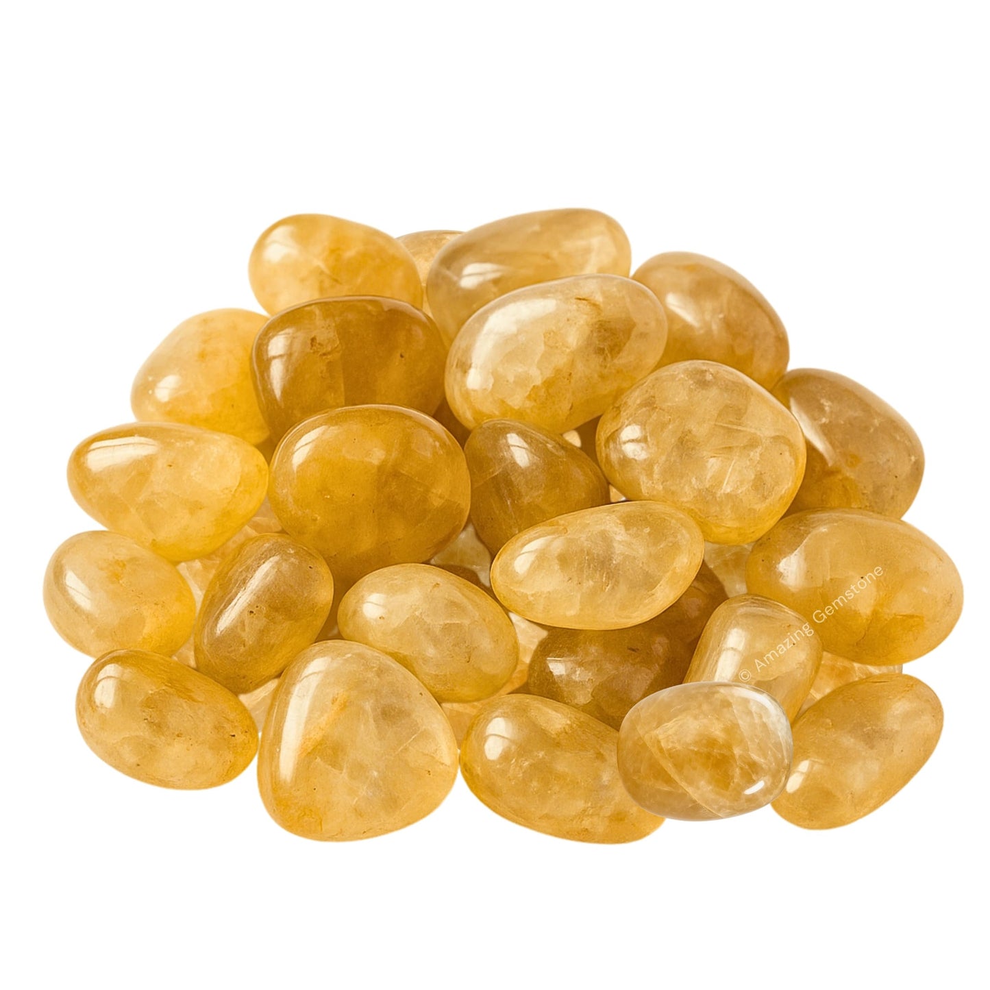 Amazing Gemstone Citrine Crystals and Healing Stones Tumbled - 1 oz Citrine Stone Gem Stones, Natural Healing Stones for Energy Balance, Stress Relief - Premium Polished Gems Rocks for Meditation