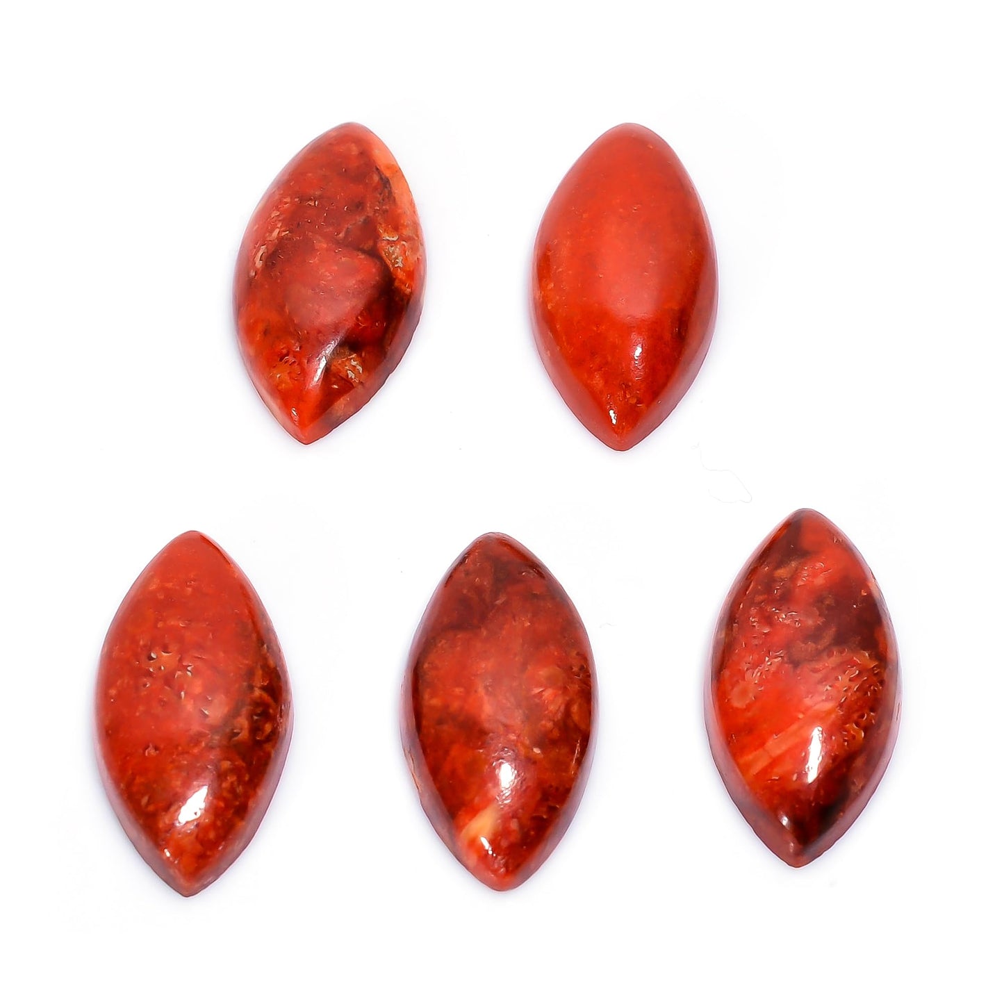 2 PCS, 20X10 MM, AURA GEMS Natural Red Jasper, Cabochon, Marquise Shape, Jewelry Making Stone Supply, Chakra Energy Healing Gemstone, Real Crystal, Birthstone, Wholesale deal