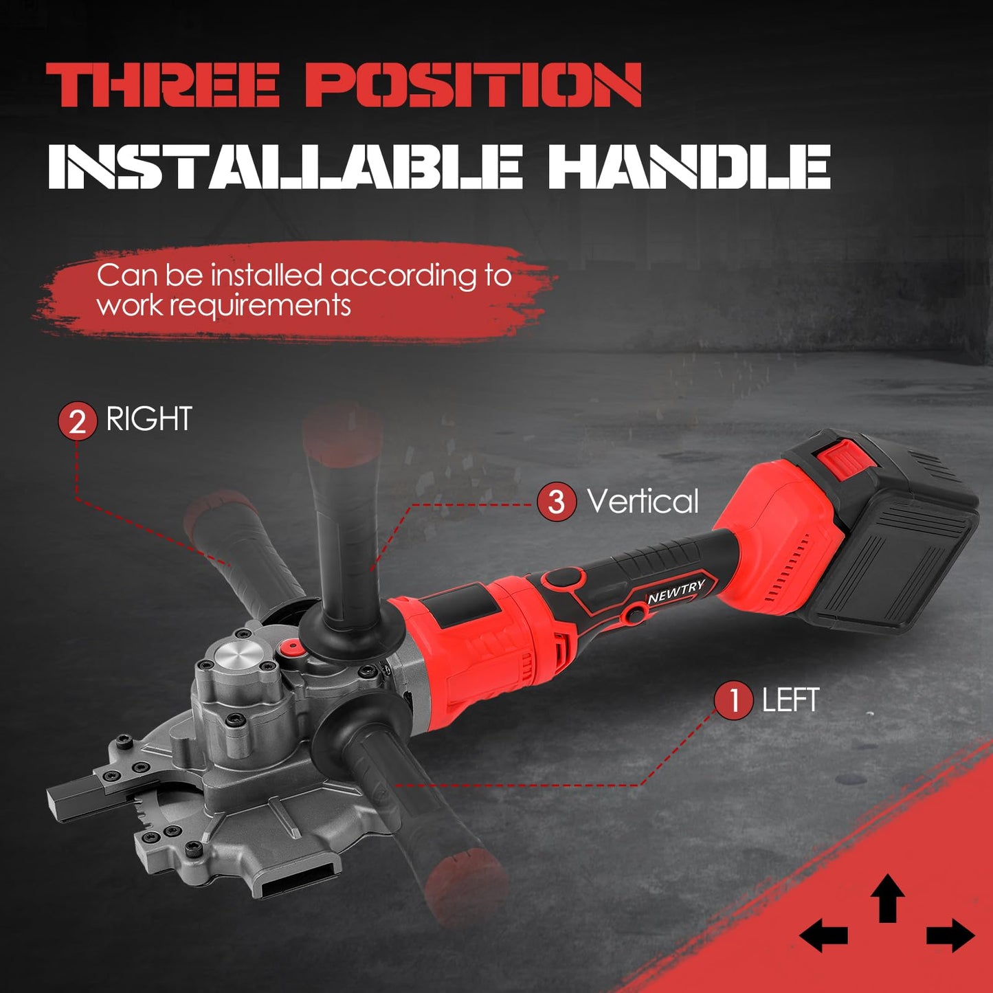 NEWTRY Cordless Rebar Cutter Cutting up to 3/2inch(4-40mm), Electric Rebar Cutter with 2 Batteries & Replacement Saw Blade, Cordless Cutting Edge Saw Cutting Speed 4-5S (900W)