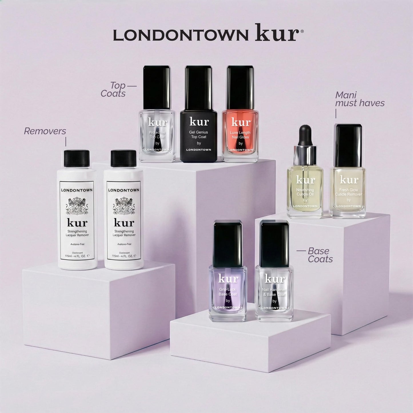 LONDONTOWN Acetone-Free Nail Polish Remover – Fast-Acting, Gentle Formula with Vitamins A & E, Removes Glitter & Dark Polish, Strengthens & Hydrates Nails, 4 fl oz