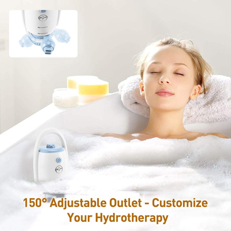 KokoSelene Bath Jets for Tub, Portable Bathtub Jets for Home Spa, Creates Soothing Bubbles and Massage for Relaxing Daily Use (Blue)