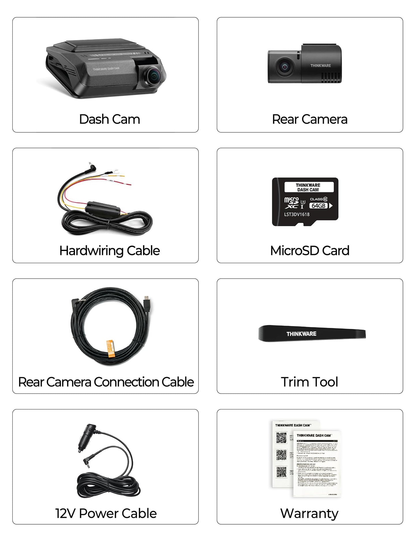 THINKWARE ARC900 2CH 4K HDR Dual Dash Cam Front and Rear - 4K+2K STARVIS 2, Super Night Vision 4.0, Low Power Parking Mode, 3.5" IPS Touchscreen, 5GHz Wi-Fi, GPS (64GB MicroSD & Hardwiring Cable Incl)