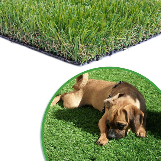 WarmShe Artificial Grass Turf 12FTX20FT,1,38inch 4 Tone Realistic Synthetic Thick Fake Faux Grass Rug Astroturf Carpet Landscape for Dogs Indoor Outdoor Garden Lawn Mat, with Drainage Holes
