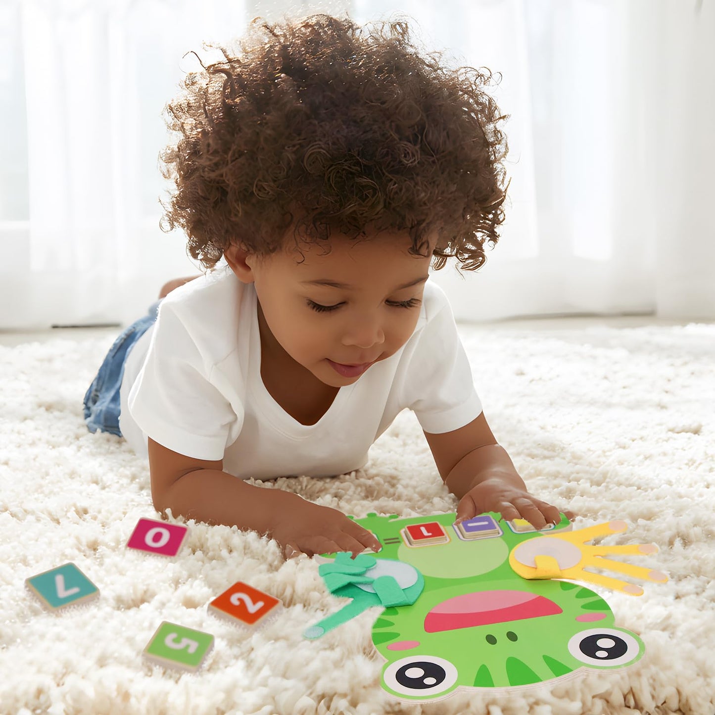 ZJEFUNS Preschool Learning Toys for Toddlers 3 4 5 Years, Finger Counting Number Blocks for Kids, Educational Math manipulatives Toys, Preschool Wood Homeschool Educational Math Toy for Boys Girls.