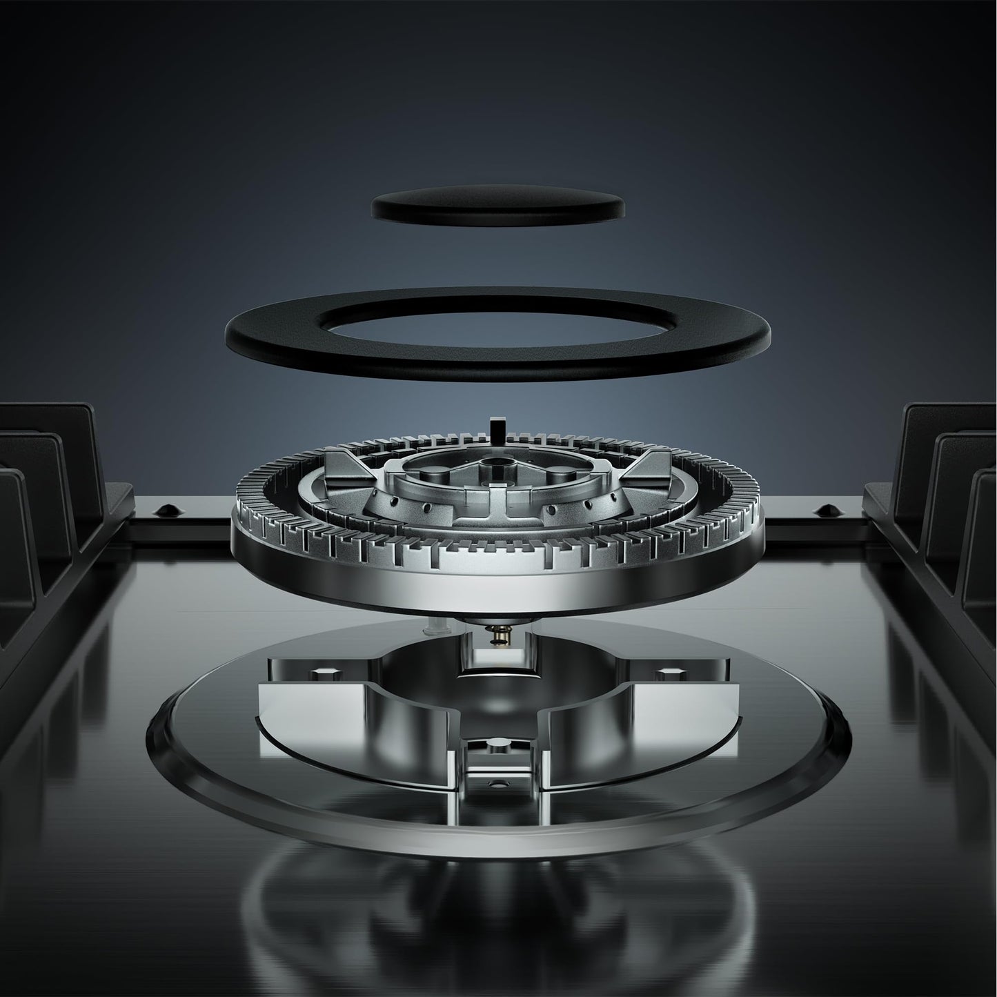 Gas Cooktop 30 inch with 5 Sealed Burners, Stainless Steel Built-in Stove Top, NG/LPG Convertible, Dishwasher Safe Cast Iron Grates, 38K BTU