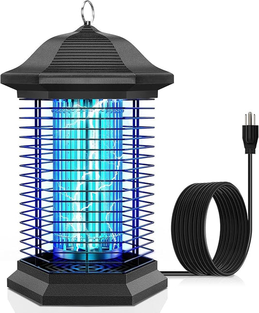 AMUFER Bug Zapper Outdoor Indoor, 18W Power & 4400V Instant Grid Mosquito Repellent, Insect Control Efficiency Increased 100%, 1/2 Acre Coverage, Fly Trap for Patio, Backyard, Home