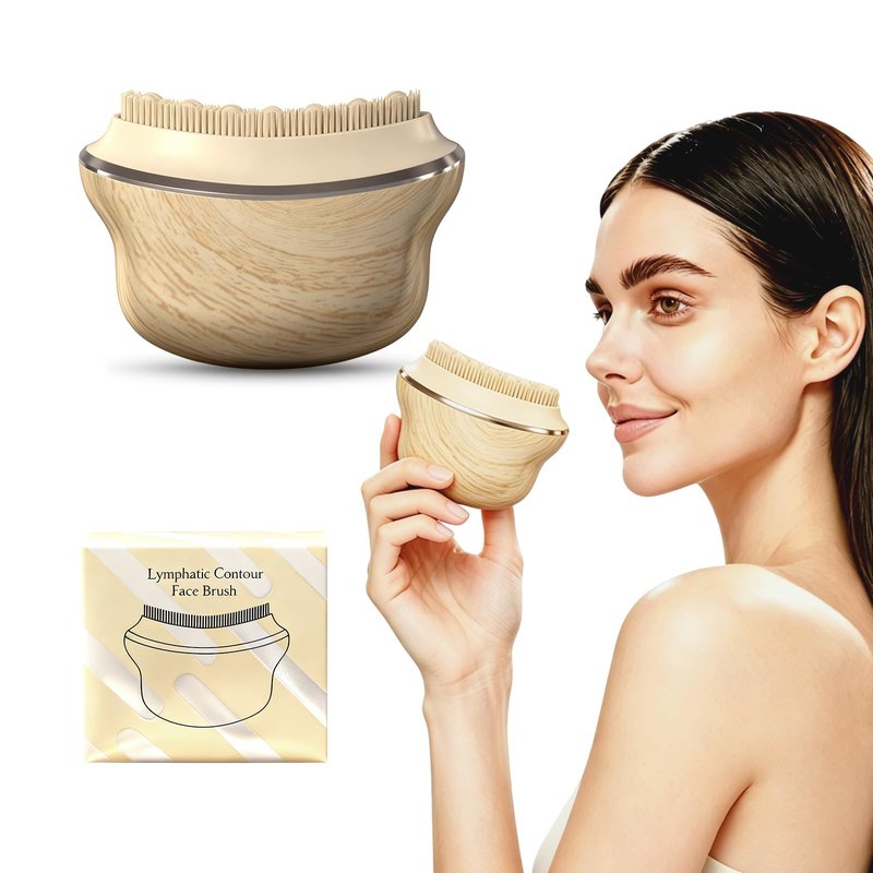 Multi Silicone Facial Cleansing Brush,Lymphatic Face Brush-Anti Puffiness,Lymphatic Drainage,Detox,Lift,Sculpting Jawline，Improves Skin Glow,Absorption,Cleansing、Scrubber and Face Massaging