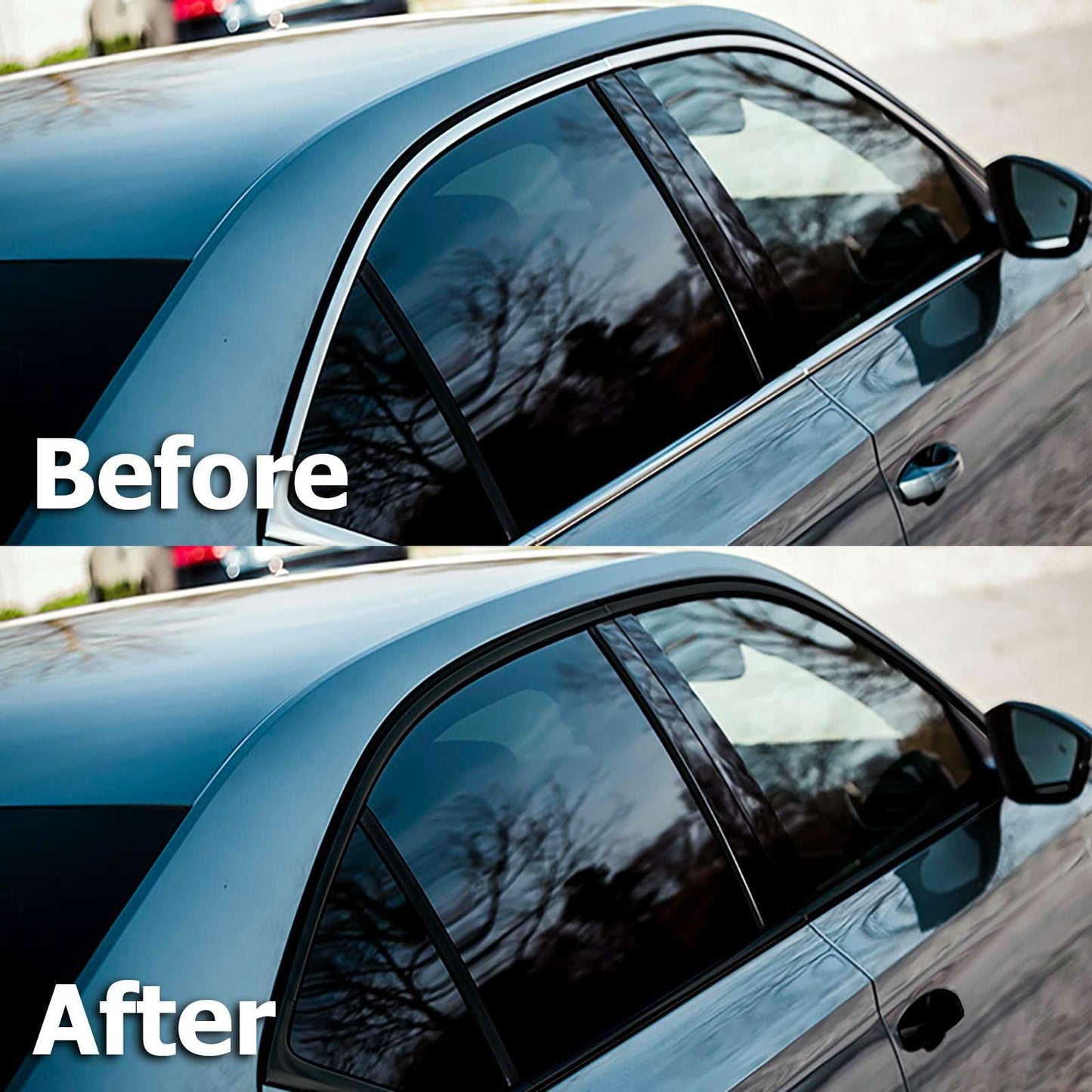 4 inchesx75 Feet Matte Black Vinyl Wrap Kit for Black Out Chrome Delete Window Trim Door Trim Made from Genuine 3M 2080 Film