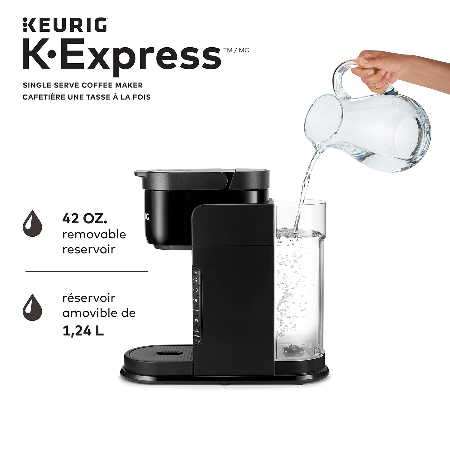 Keurig K-Express Single Serve K-Cup Pod Coffee Maker, With A Removable Reservoir And Strong Button Function