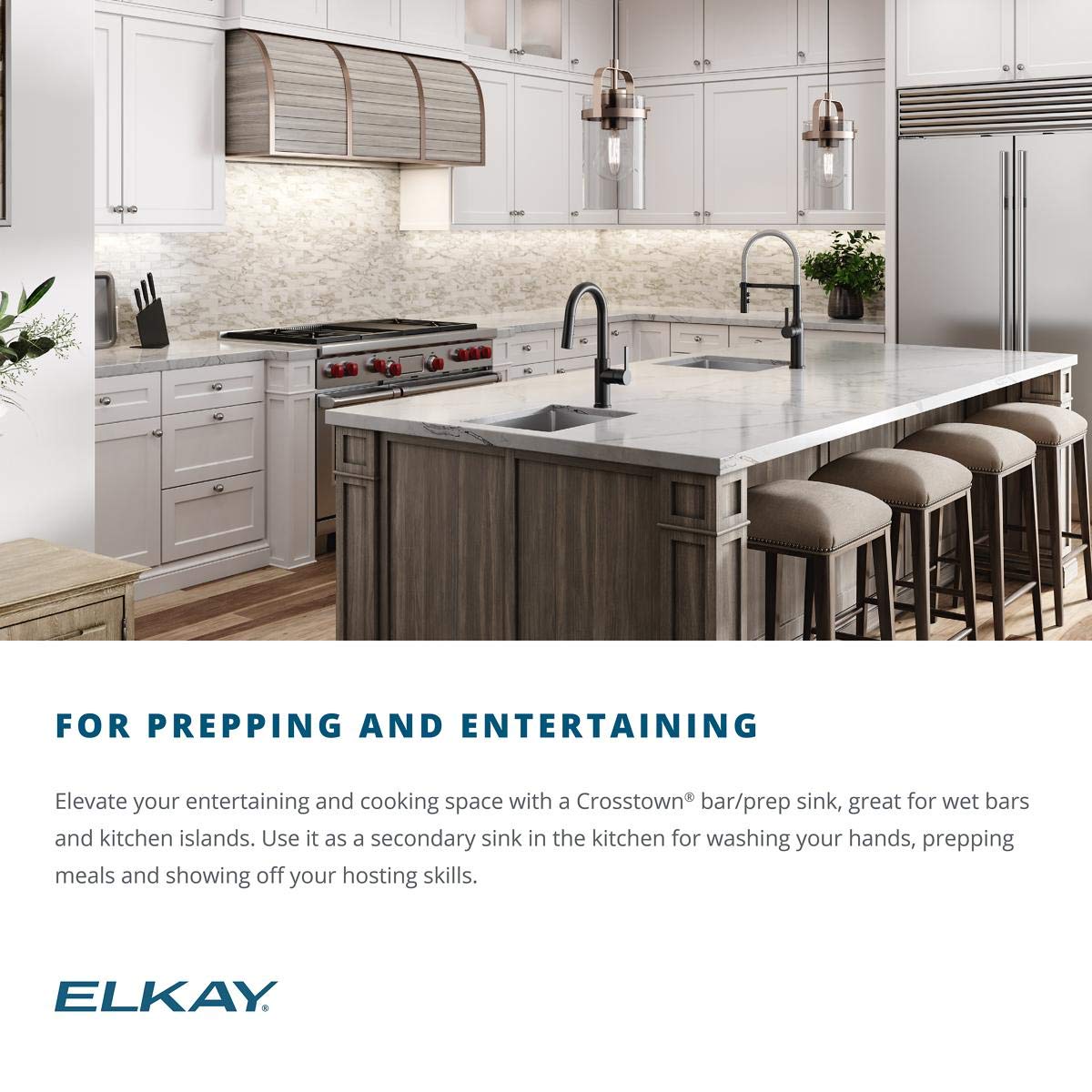 Elkay EFRU131610T Crosstown Single Bowl Undermount Stainless Steel Kitchen Sink, Polished Satin,16 x 19 x 10