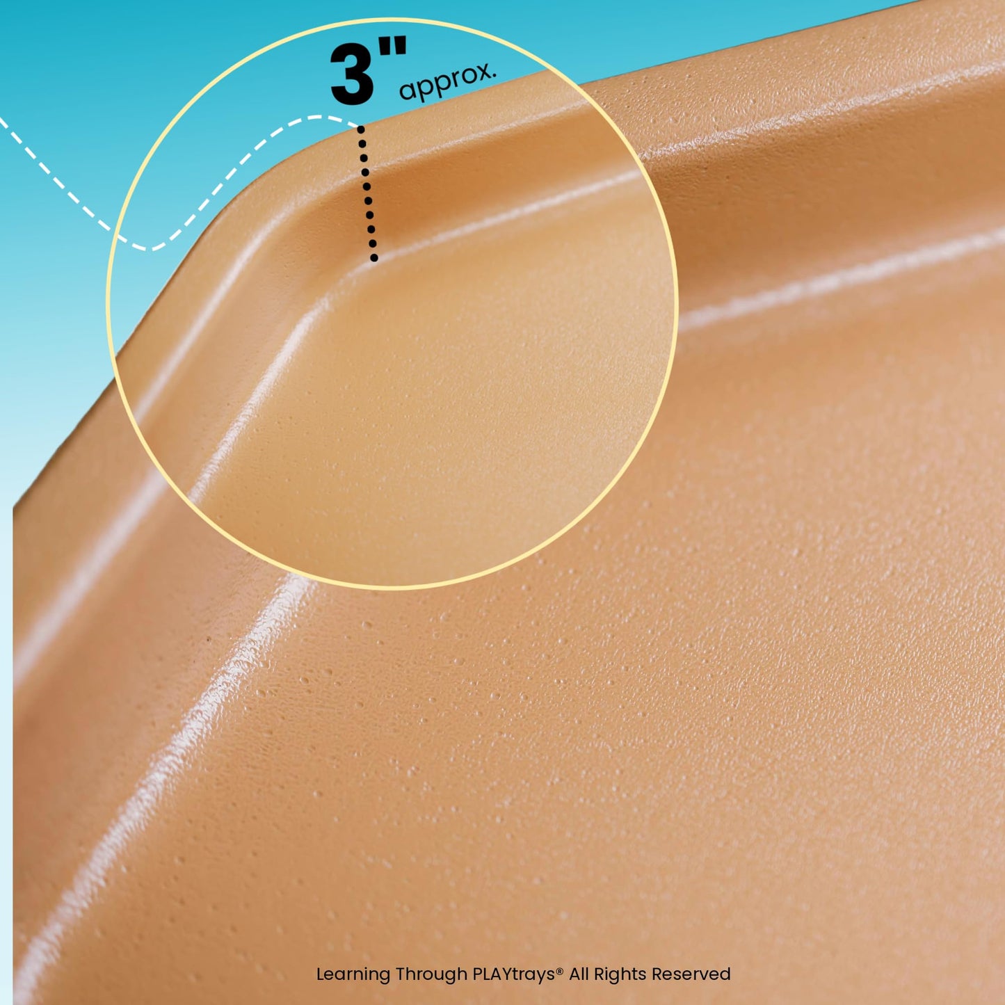 Learning Through PLAYtrays Tuff Tray 27.5” Small [Sand Brown] – Sensory Play Tray for Kids, Toddler Sensory Bin for Sand & Water Play, Montessori Activities, Reggio Classroom & Home Use