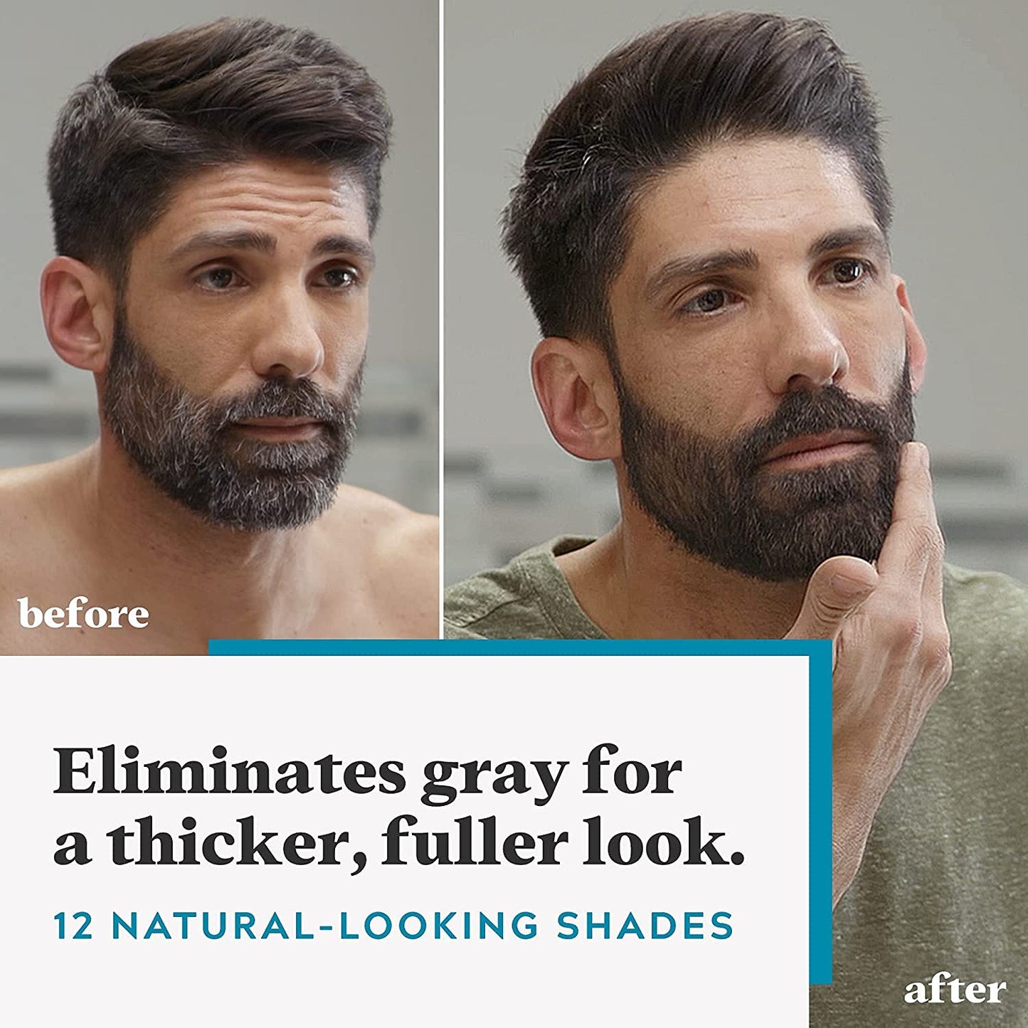 Just For Men Mustache & Beard, Beard Dye for Men with Brush Included, With Keratin Biotin Aloe and Coconut Oil for Healthy Facial Hair - Rich Dark Brown, M-47, Pack of 3 (Packaging May Vary)
