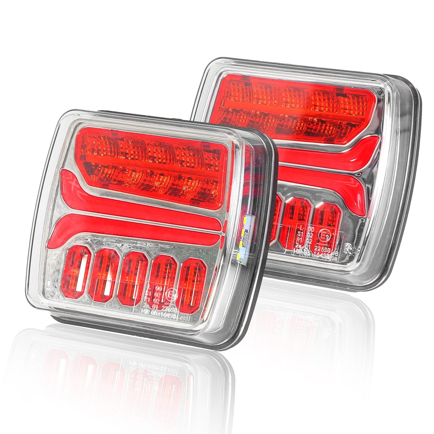 NeaLia Magnetic Wireless Trailer Lights, Rechargeable LED Trailer Light for Towing Truck, Waterproof Tail Tow Lights Kit for RV Camper Boat Caravan, Portable Turn Signal Brake Running Stop Amber