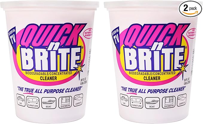 Quick 'n Brite All Purpose Cleaning Paste â Miracle Cleaner for Tough Stains | Eco-Friendly, Non-Toxic, Pet-Safe | Multi-Surface Stain Remover | Made in USA, 32oz (Pack of 2)