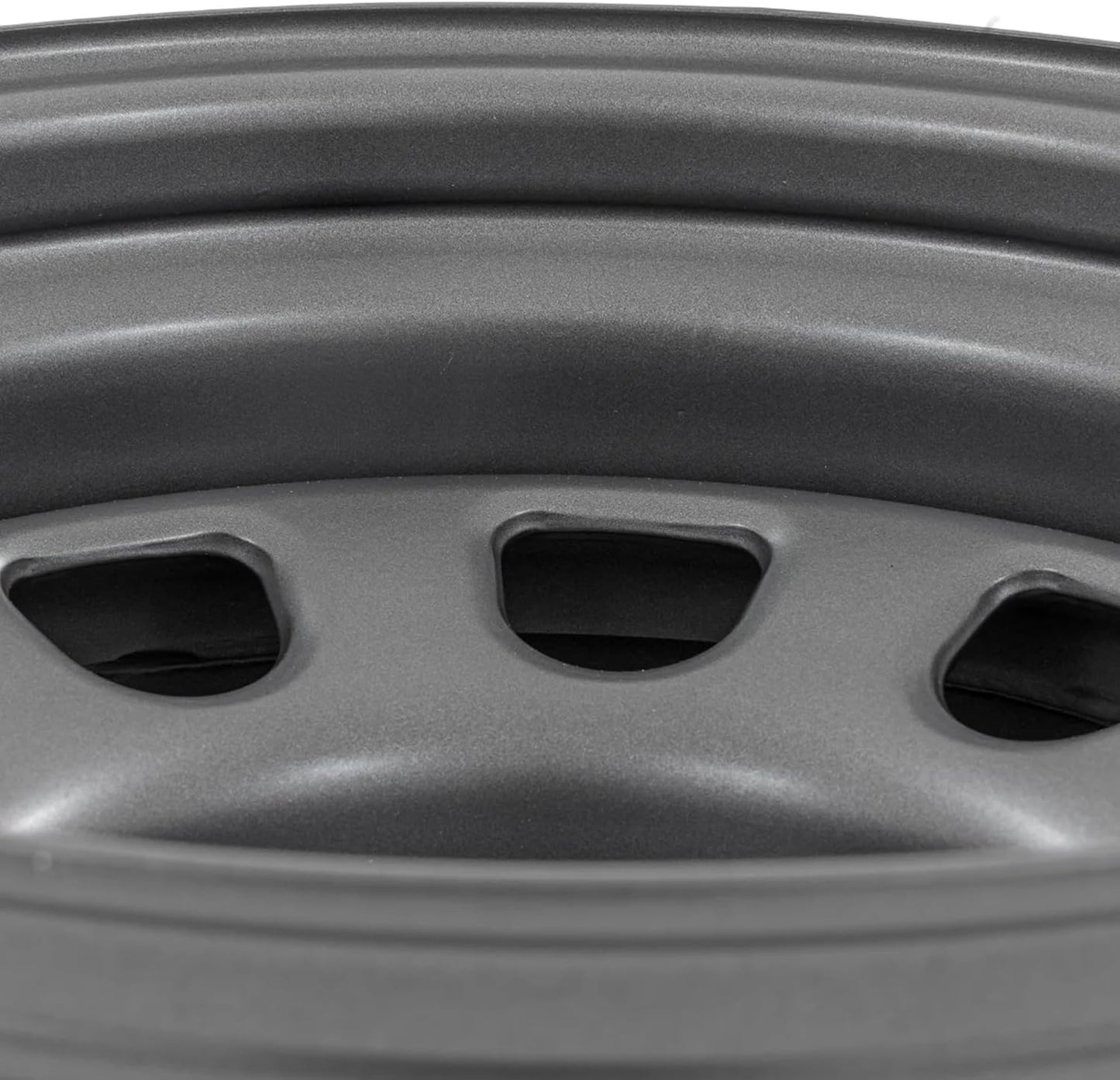 Rough Country Gray Steel Wheel - 17x9, 5x5 Bolt Pattern, 12mm Offset, 3.30 Bore, Heavy-Duty D-Window Off-Road Rim for Trucks & Jeeps