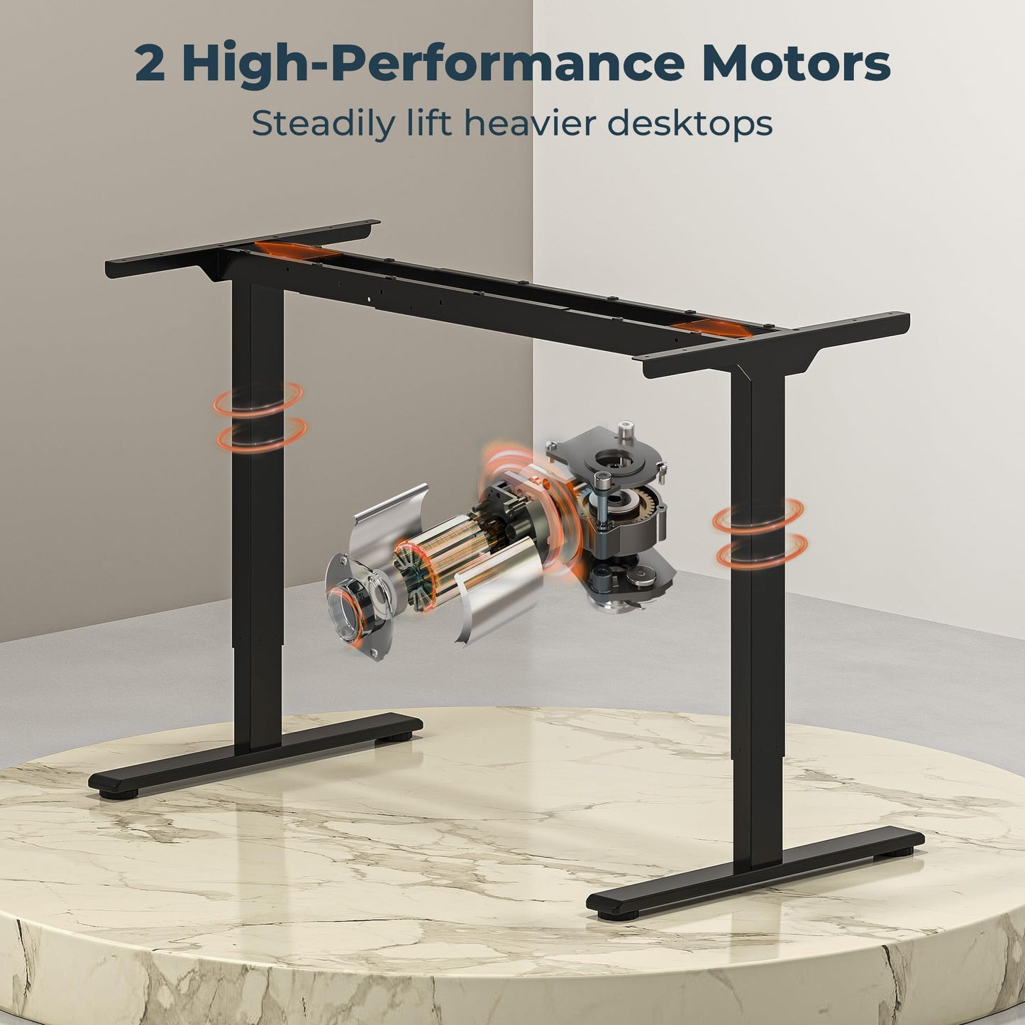 FitStand Dual Motor Standing Desk, Large Stand Up Desks, 79x31 Inches Electric Sit Stand Desks, 4 Memory Preset Adjustable Height Computer Table for Home Office with Splice Board (Brown)