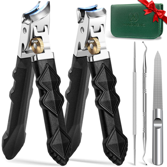 Toenail Clippers for Thick Toenails, Toe Nail Clippers for Thick Nails for Seniors, Long Handled Nail Clippers for Men, Heavy Duty Ingrown Toenail Clippers Nail Cutters, Sharp Slanted Nail Clippers
