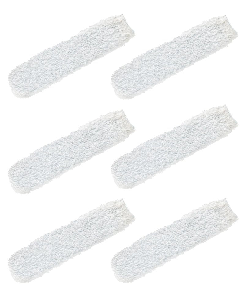 Burlingham's Toe and Foot Towel Brush, Reusable Drying Covers for Long 17” Handle for Cleaning Between Toes, Soft Skin Exfoliation,for Seniors, Adults, Kids (Toe Towel 6 Covers only)