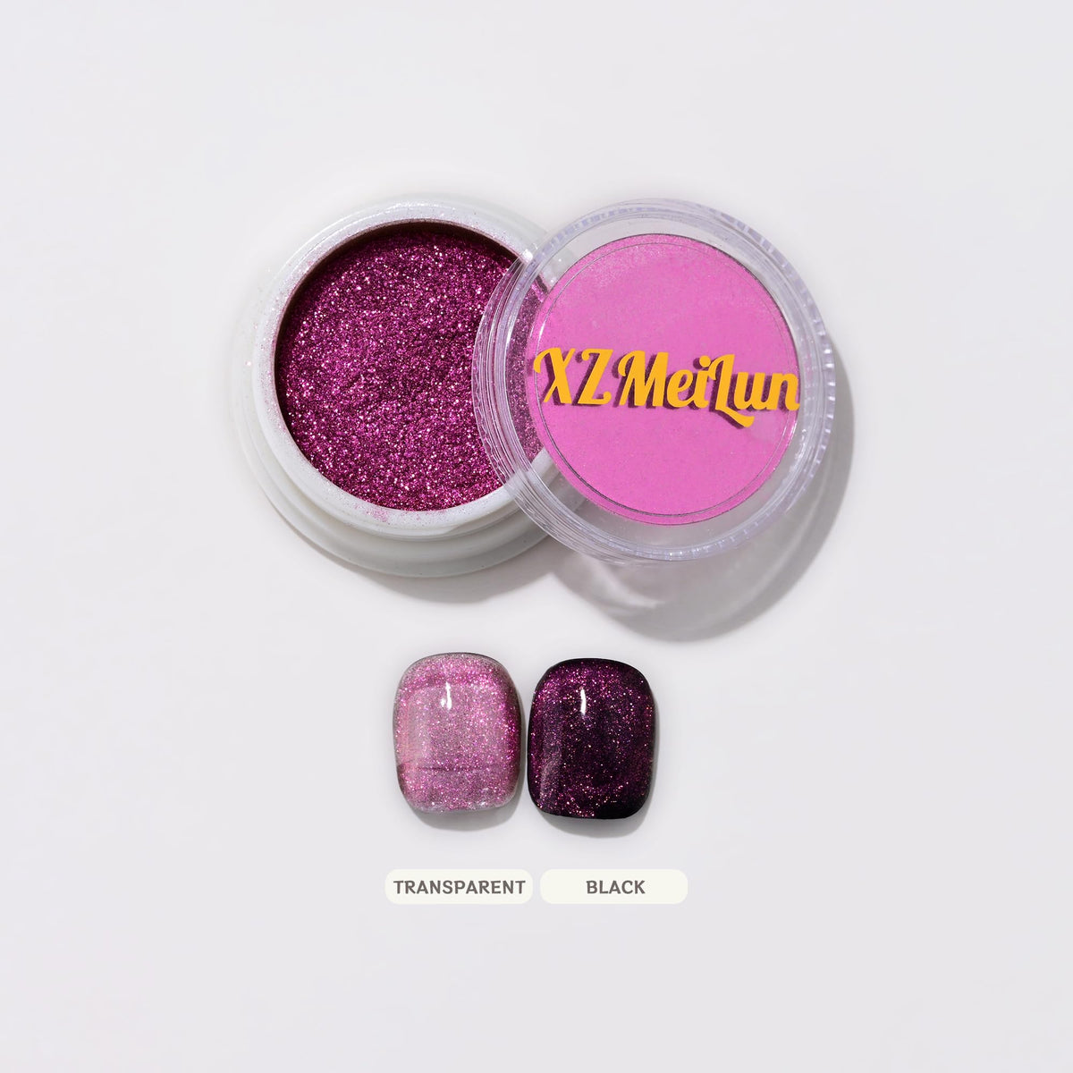 XZMeiLun Cat Eye Nail Powder, Big-Capacity 0.8g 9D Cat Eyes Magnetic Powder Purple Magic Mirror Effect Pigment Holographic Nail Art Glitter, Can Mixed with Builder Gel Nail Polish for Use