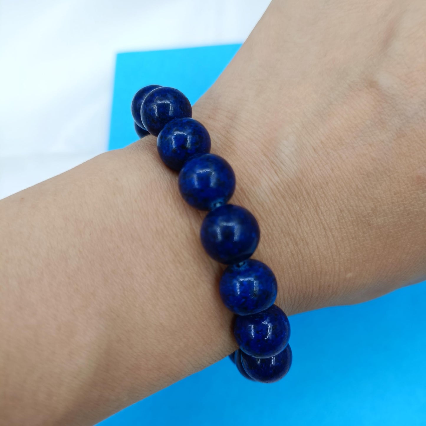 Protection Bracelets for Men Women Lapis Lazuli Healing Bracelets Handmade 10mm Beads Chakra Energy Bracelet Pulseras Para Hombres Adjustable Bracelet Crystal Jewelry Calming Anxiety Stress Relief Gifts