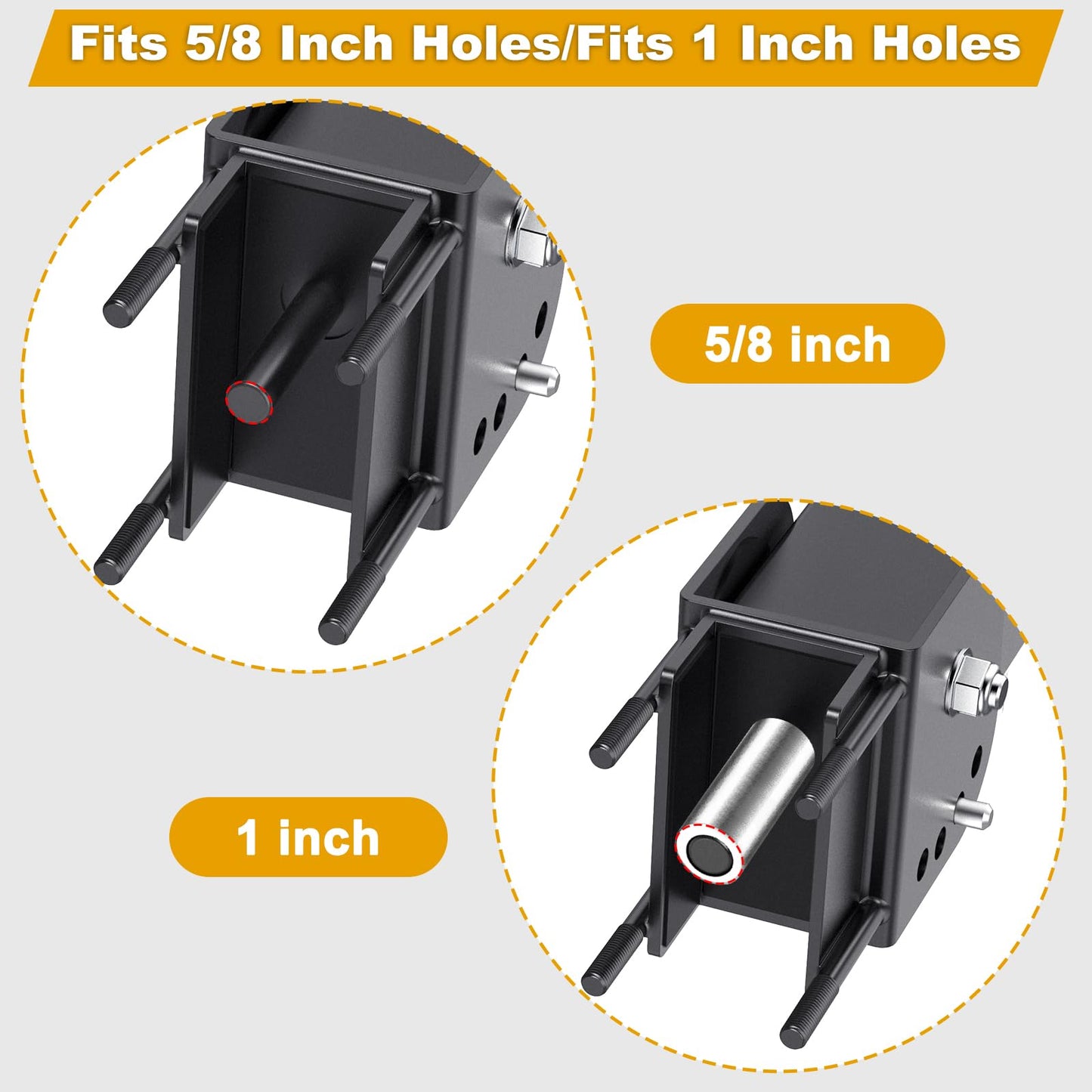 Kipika Power Rack Jammer Arms - Adjustable Height & Angle Lever Arm System for 2x2 Power Cages with 5/8" or 1"" Holes - Fits 2-Inch Olympic Plates - 1 Pair (‎for 2"" x 2"" Racks with 5/8"" or 1"" Holes)"
