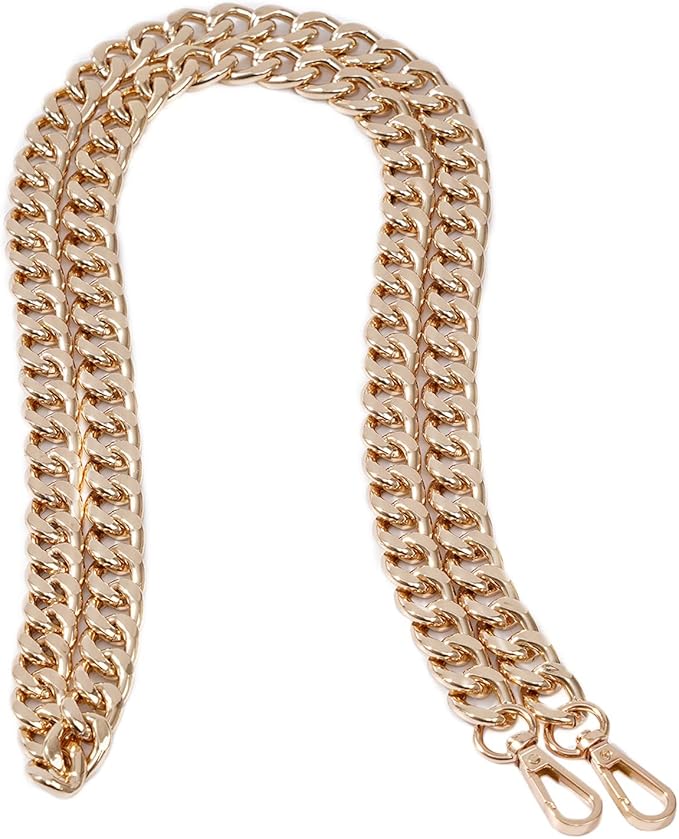 Xiazw Medium Size Fabulous Metal Shoulder Crossbody Purse Strap Replacement Bag Chain Accessories (48ââ, Gold)