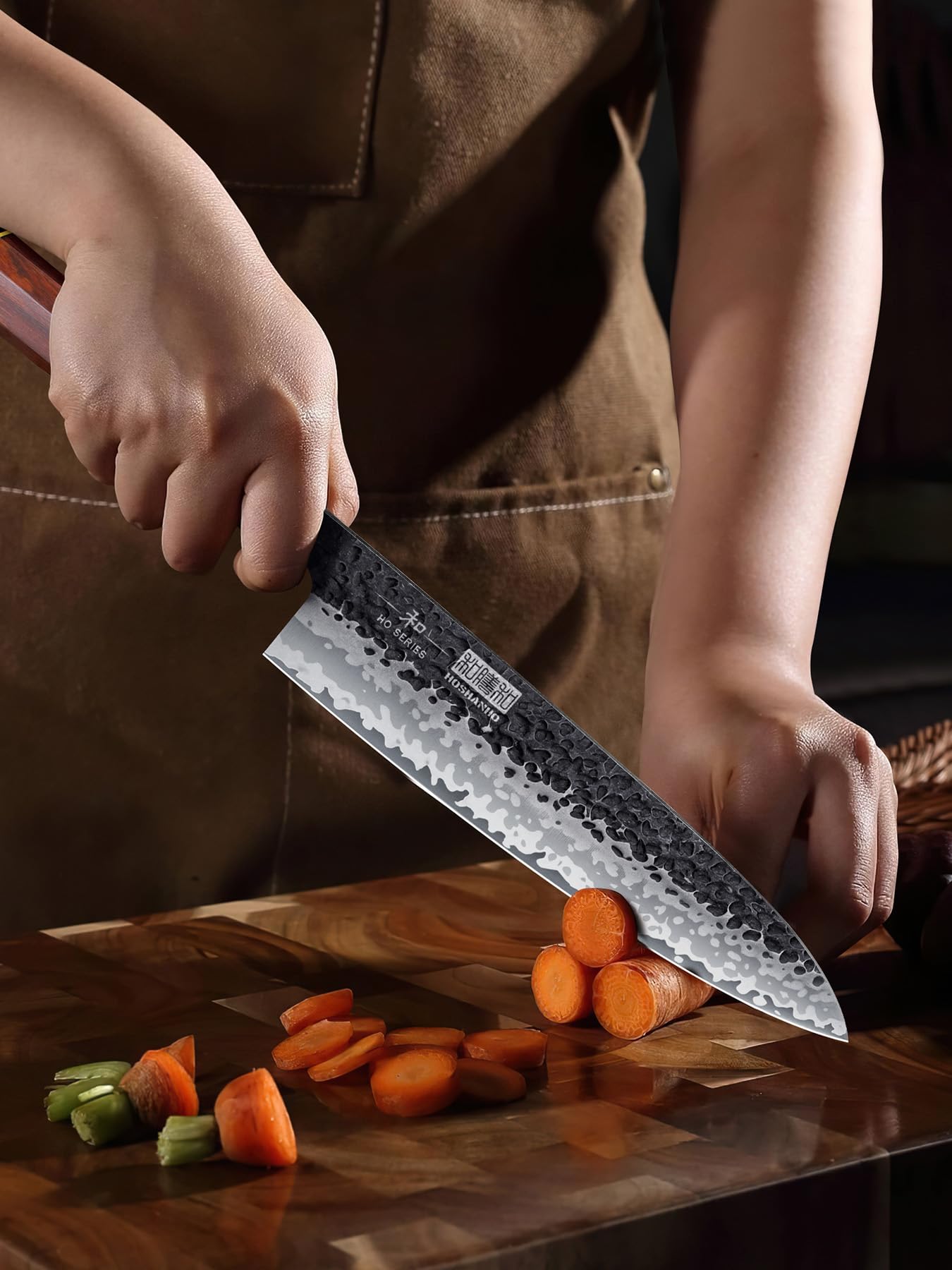 HOSHANHO 5 Pieces Knife Set, Japanese High Carbon Steel Kitchen Knife Sets, Professional Ultra Sharp Chef Knives Set with Ergonomic Rosewood Handle