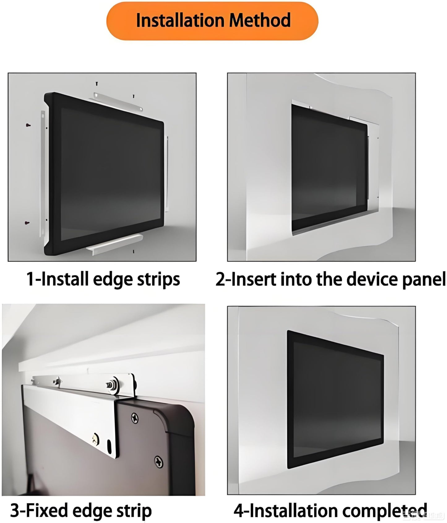 RIUIIN 21.5 Inch Open Frame Capacitive Touchscreen Monitor, 1920x1080 Resolution 16:9 Aspect Ratio Waterproof,VESA+Panel Mount, for Kiosk, Automation, POS，Vending，HMI and Digital Signage 7x24h Work
