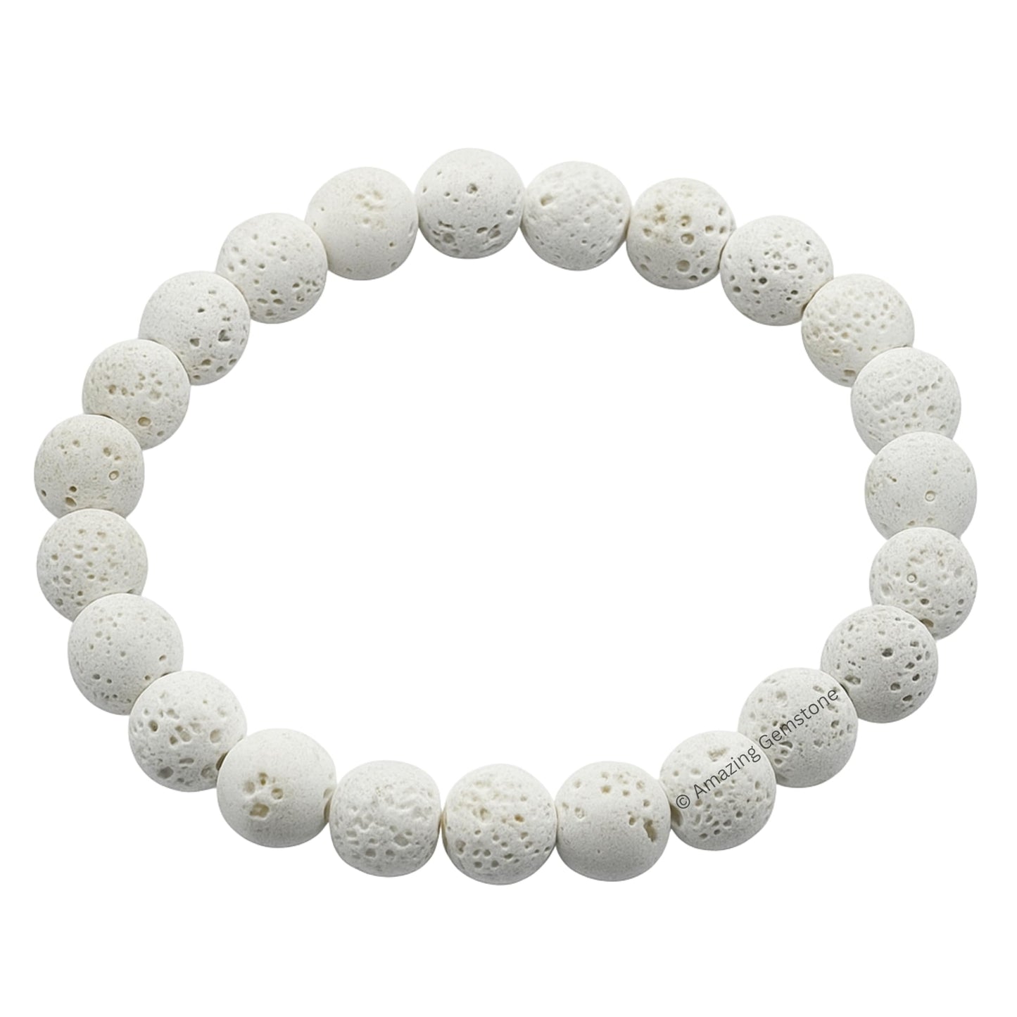 Amazing Gemstone Crystal Bracelet for Women Men's Gifts - Protection Healing Crystal Bracelet - 8mm Gemstone Beaded Stretchable Bracelet Pulseras Para Hombres Mujer Stocking Stuffers Mothers Day Gift (White Lava)