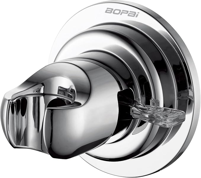 BOPai Suction Cup Shower Head Holder for Handheld Shower â No Drill, For Smooth Surfaces Only, Vertical Mount Only, Chrome