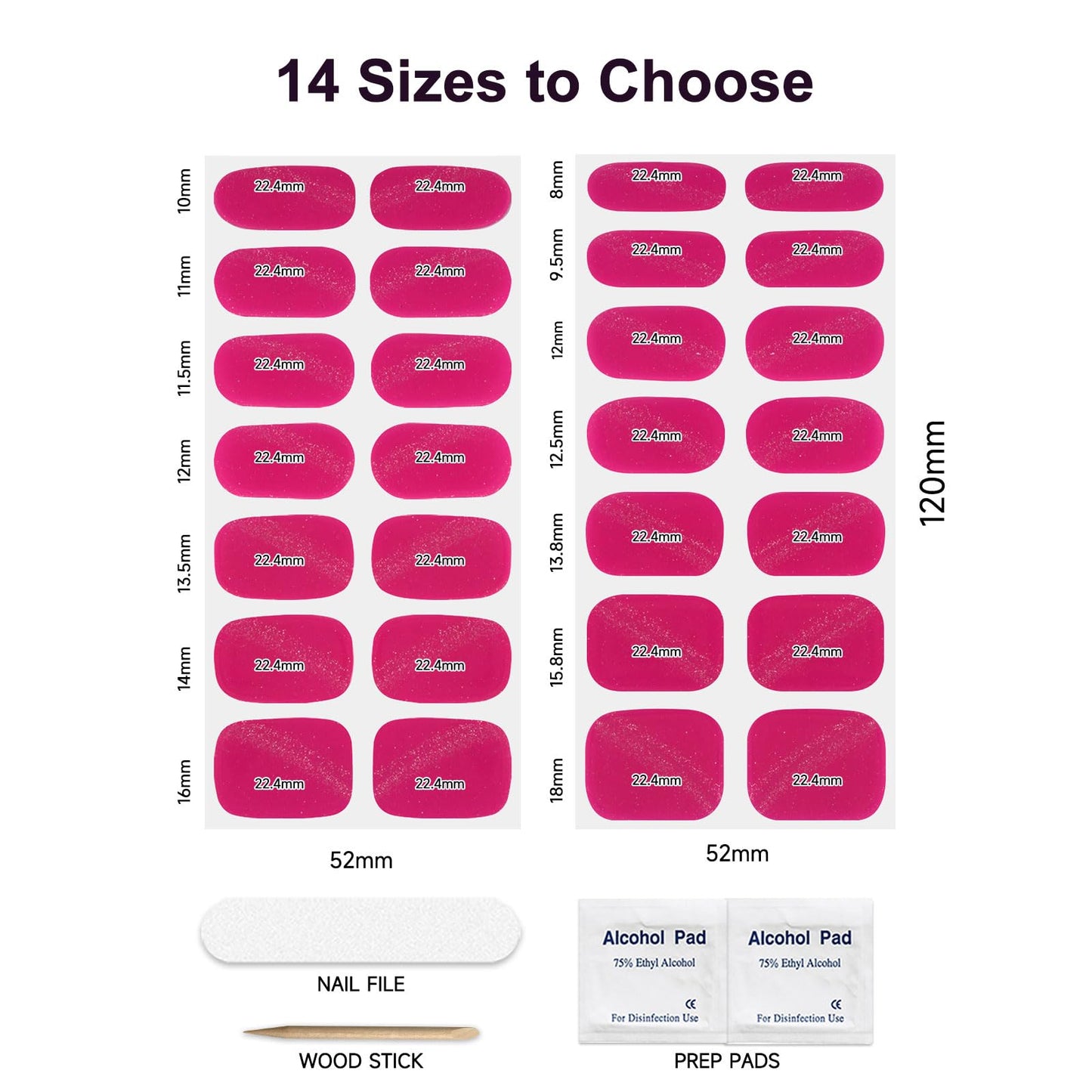 DUKASOU Semi Cured Gel Nail Strips,28 pcs Cat Eyes Gel Nail Stickers with UV Light Required,Long Lasting Nail Art Stickers, Easy to Apply（Rose red Cateyes