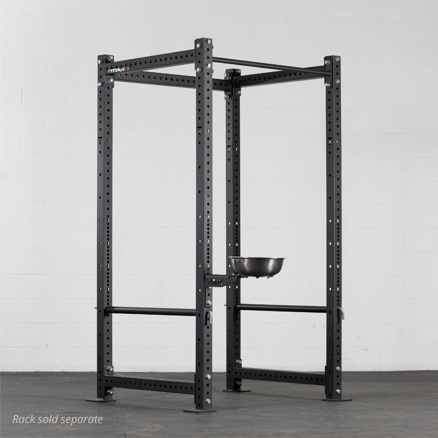 Titan Mounted Rack-Mounted Chalk Bowl Fits T-3 or X-3 Series Power Racks, 14" Stainless Steel Bowl"