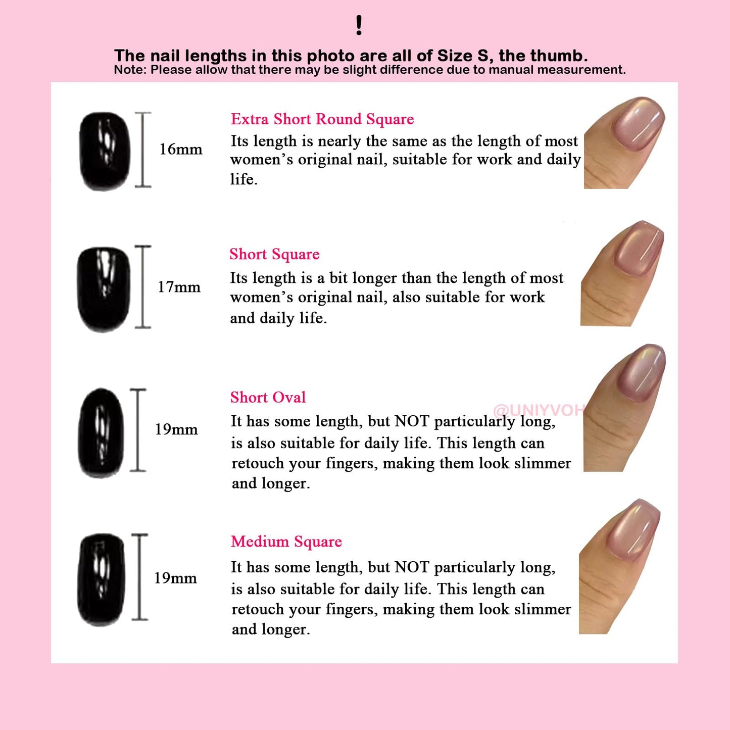 Cat Eye Press on Nails Handmade Short Oval/Square/Round False Nails with French Tip/Aurora/Magnetic Shimmer Designs (Aurora#Bubbles M)