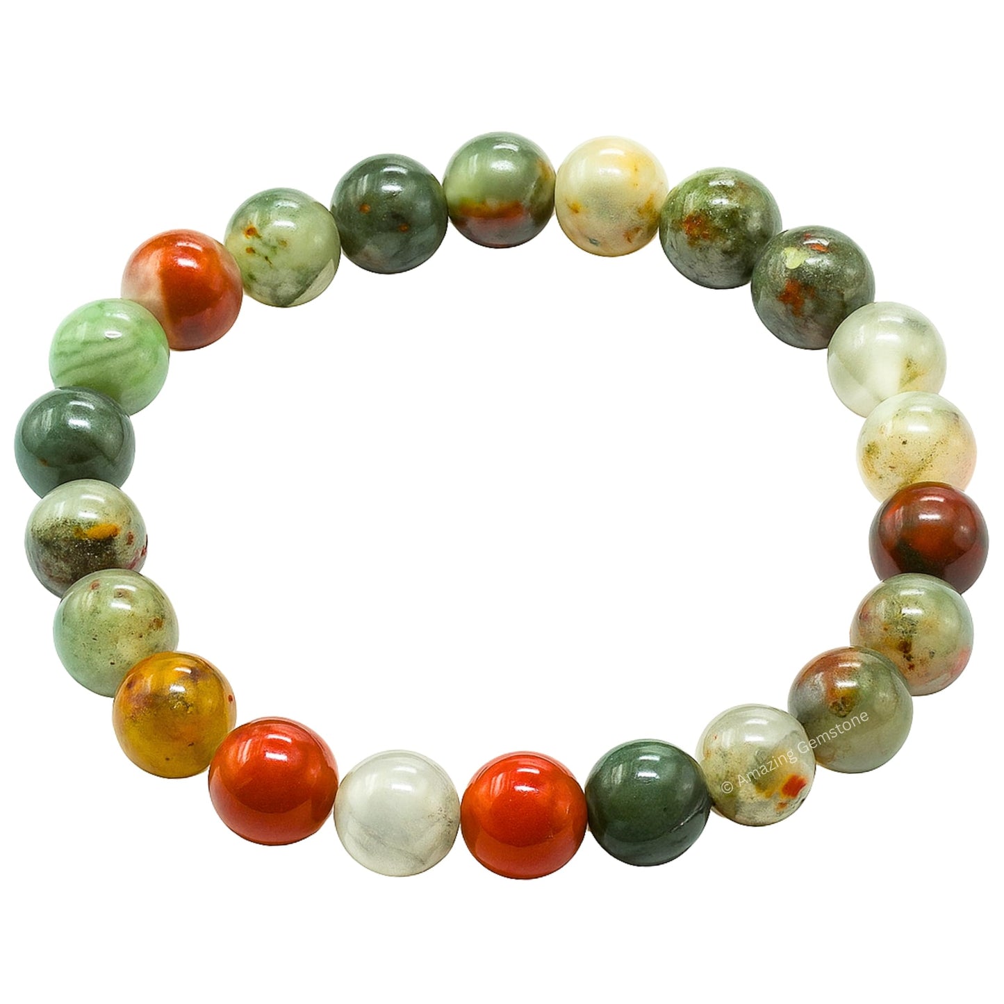 Amazing Gemstone Crystal Bracelet for Women Men's Gifts - Protection Healing Crystal Bracelet - 8mm Gemstone Beaded Stretchable Bracelet Pulseras Para Hombres Mujer Stocking Stuffers Mothers Day Gift (African Bloodstone)