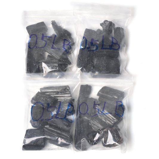 1/2LB Large Black Tourmaline Natural Crystal Healing Raw Stones Rock Collection