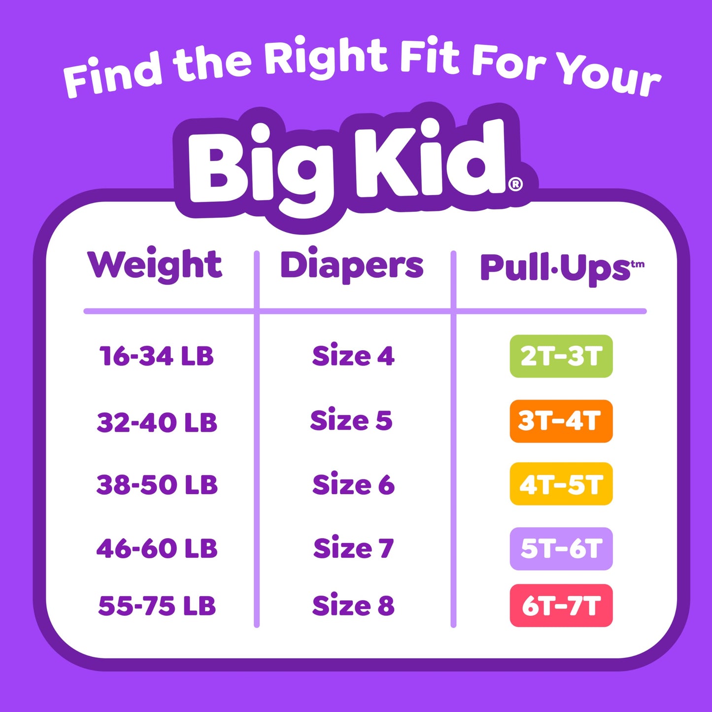 Pull-Ups Girls' Potty Training Pants, Size 6T-7T Training Underwear (55-75 lbs), 42 Count
