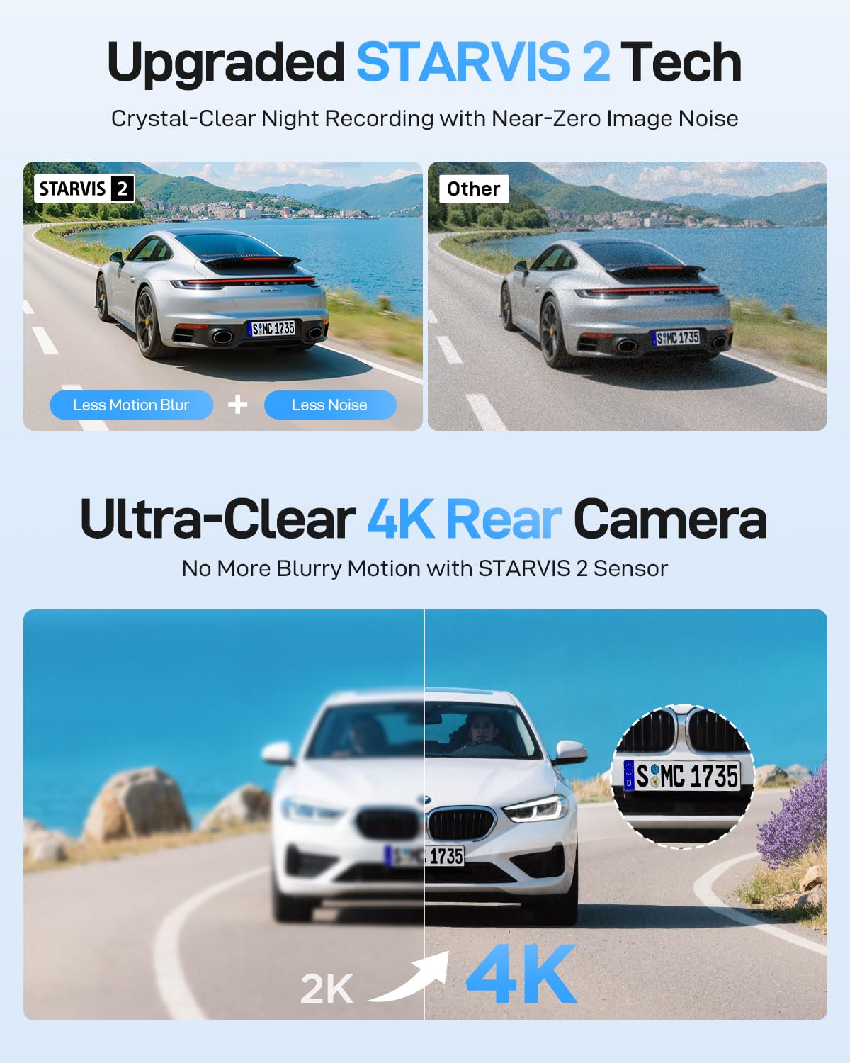 VIOFO A229 Ultra 2CH Dual 4K Dash Cam Front and Rear, Dual STARVIS 2 IMX678 Sensors & 2-Channel 4K HDR, Faster 5GHz Wi-Fi & Precise GPS Car Camera, Voice Control, Super Night Vision 2.0